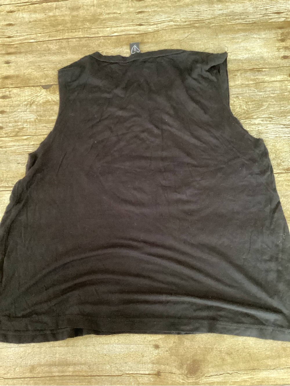 Black tank top with white text reading 'BAD & BOOZY' - Picture 3 of 3